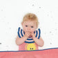 KANDINSKY - Stripey Collar Baby Playsuit - Sorbet