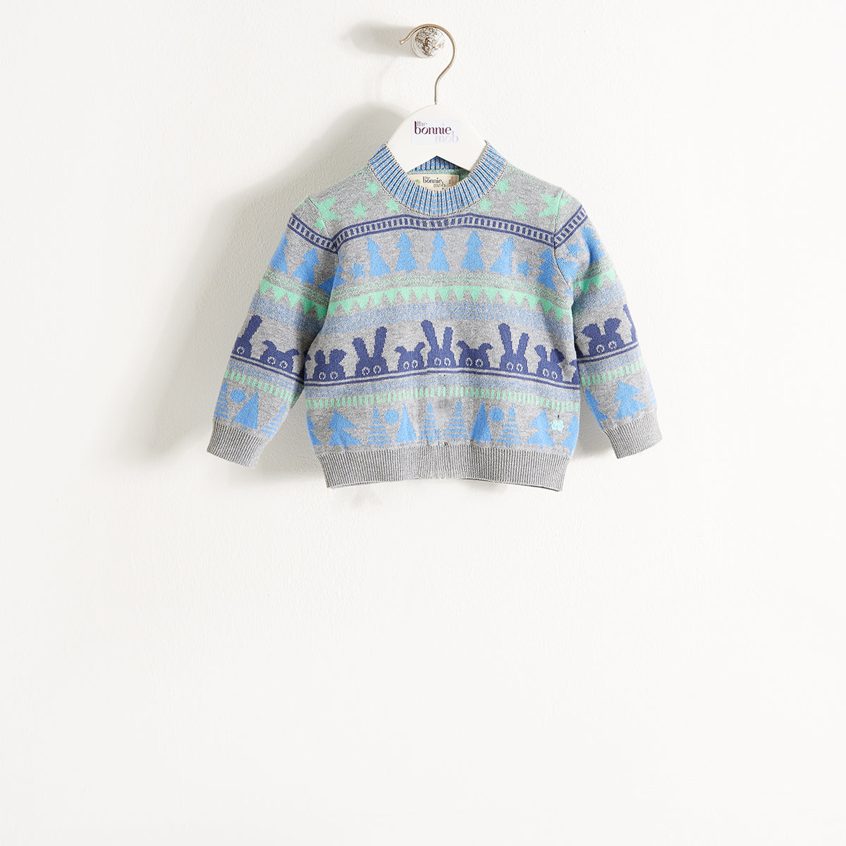 SWEATER - BABY - 2 COLOR (BLUE/GREY) - AMER