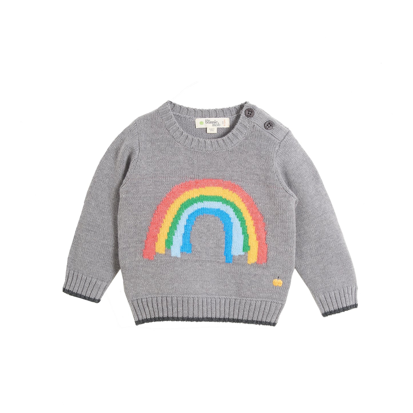 SWEATER - BABY - 2 COLOR (GREY/SAND) - HAPPY
