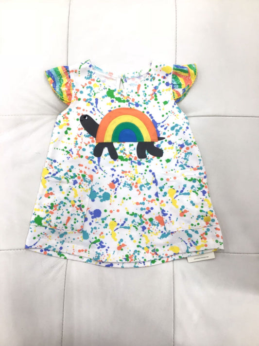 L-CANDY-Rainbow Tortoise Dress-Baby Girl-Splatter