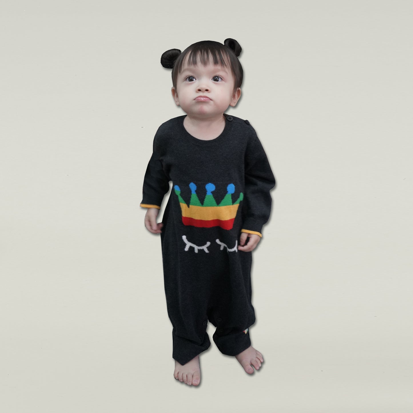 BABY - PLAYSUIT - BLACK COMBO - RMK-007