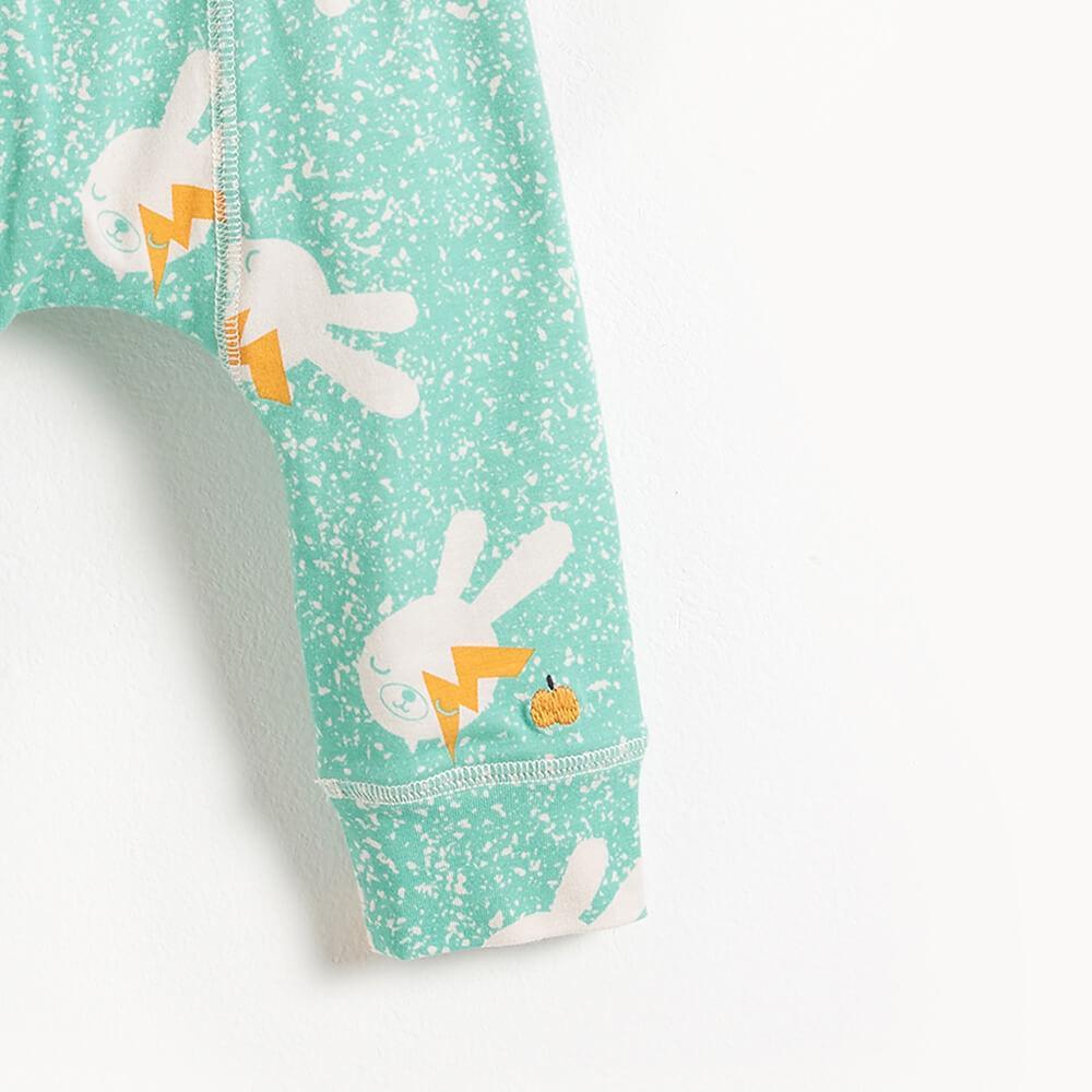 BEATON -  Bunny Print Baby Legging - Aqua Bunny