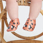 LEOPARD SPOT - Baby Leopard Soft Sole Shoe PEACH