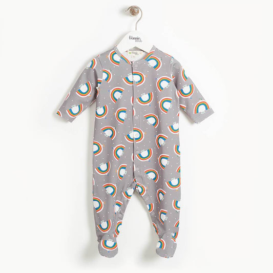 DREAMER - Baby Sleepsuit - GREY DOVE PRINT