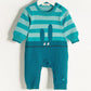 FLOPSY - Unisex Baby Knitted Bunny Baby Playsuit - Teal