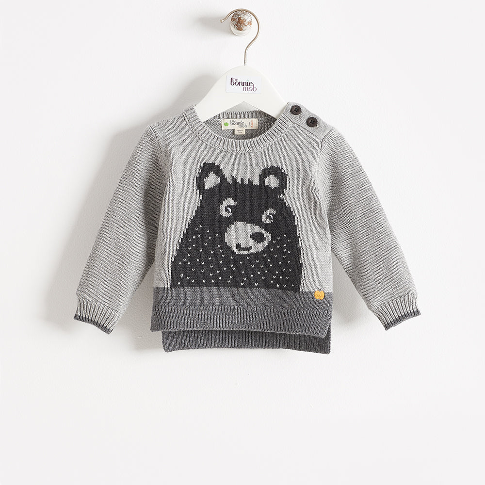 SWEATER - BABY - GREY - GRIZZLY