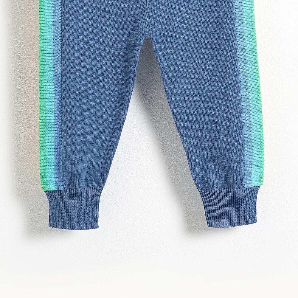 KASS - Knitted Stripe Baby Jogging Trouser - Navy