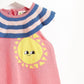 KLIMT - Stripey Collar Knitted Baby Dress - Sorbet