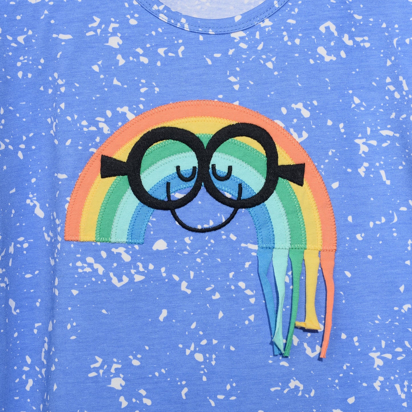 L-ACE-Smiley Rainbow Tassel T-shirt-Baby-Sea