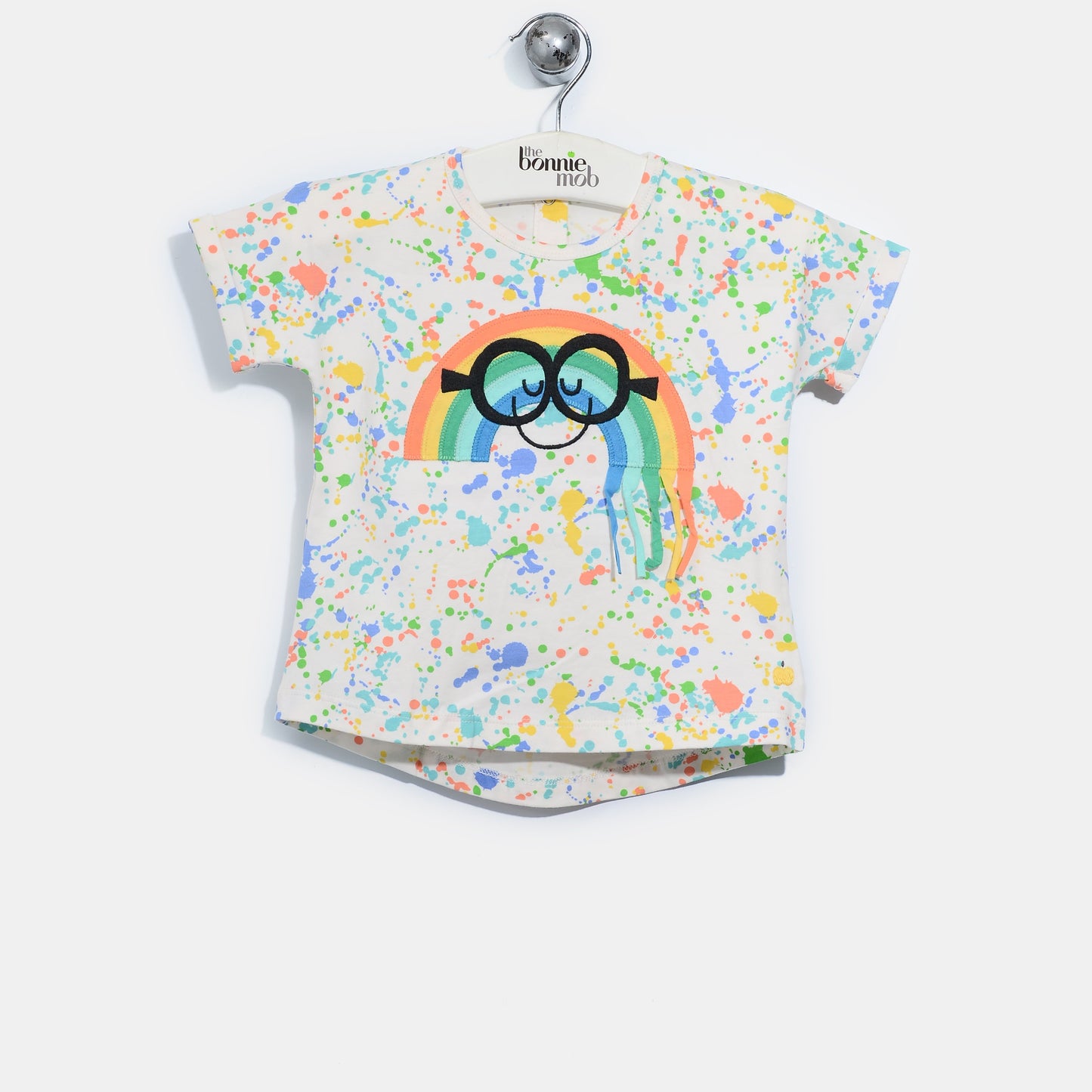 L-ACE-Smiley Rainbow Tassel T-shirt-Baby-Splatter