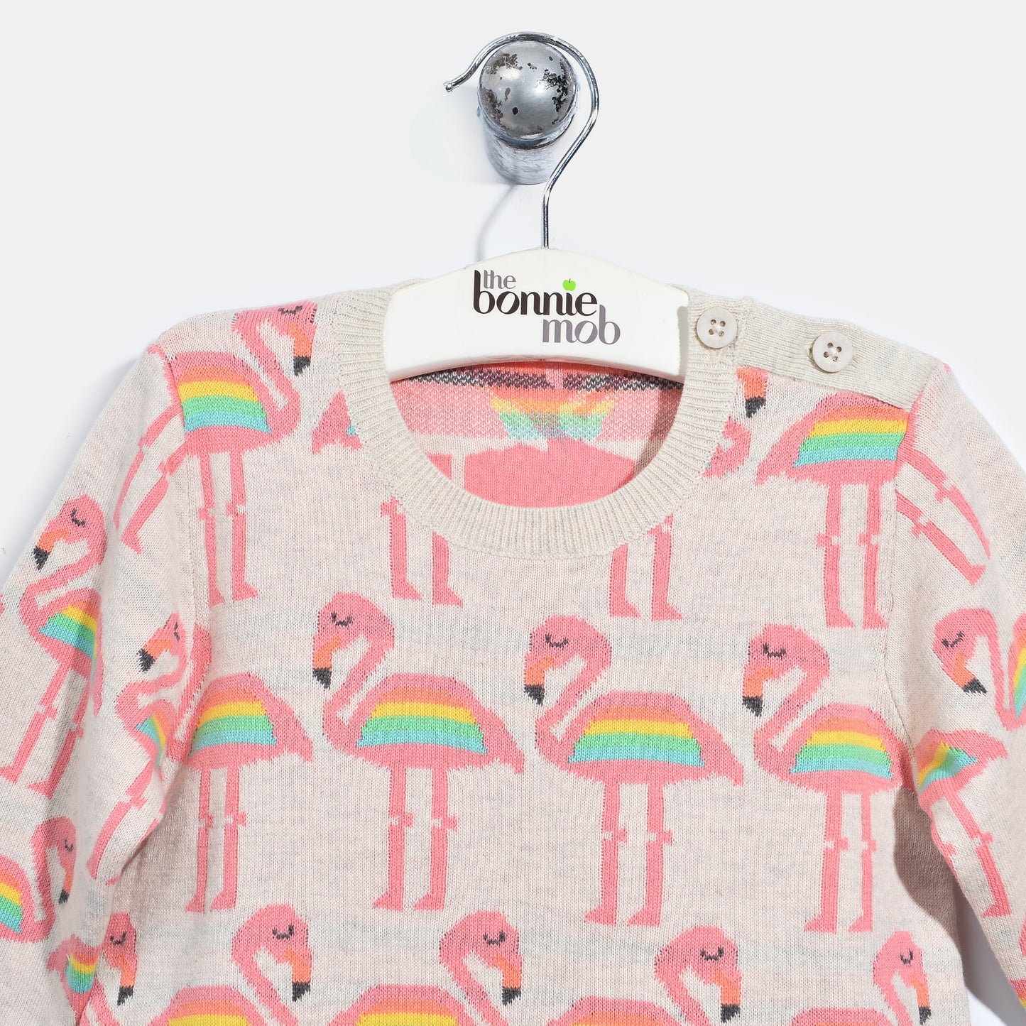 L-ISOBEL-Flamingo Repeat Playsuit-Baby Girl-Blush