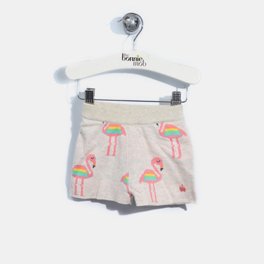 L-IZZY-Flamingo Repeat Shorts-Baby Girl-Blush