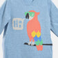 L-MAC-Rainbow Parrot Playsuit-Baby Boy-Light Denim