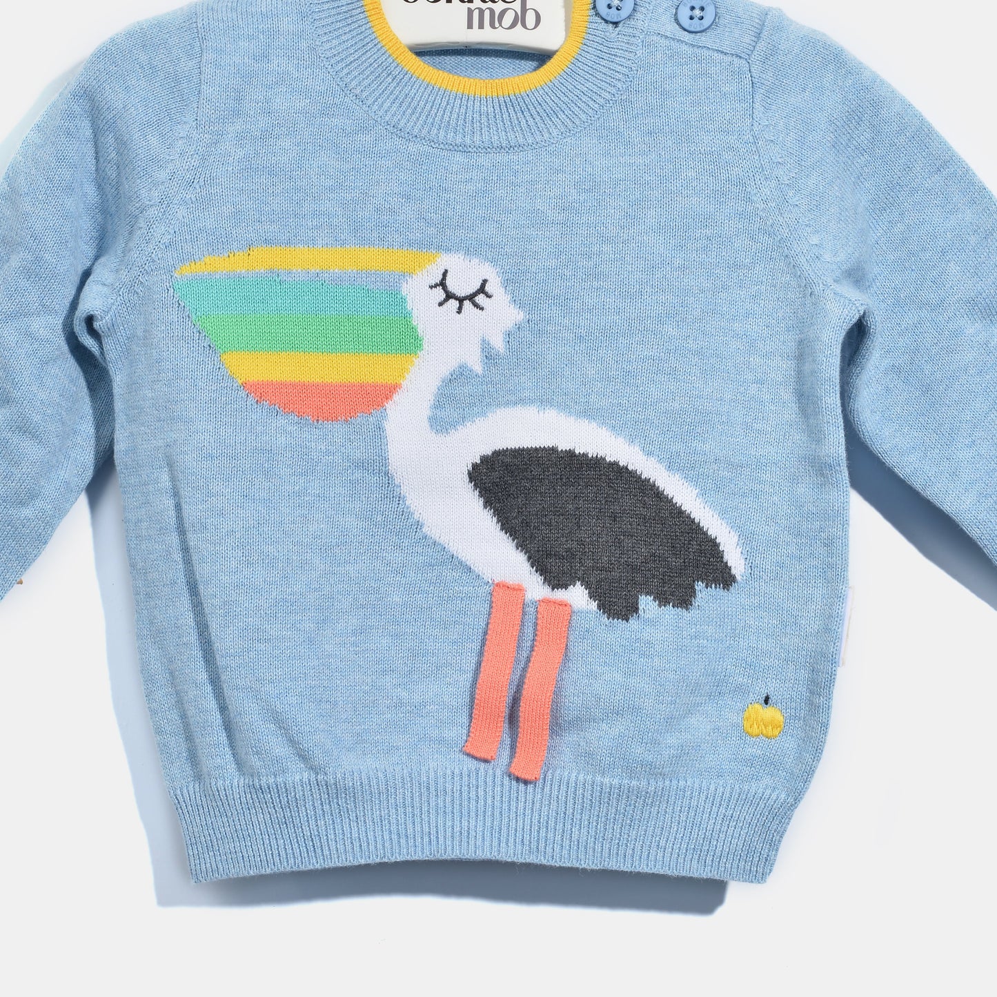 L-PERCI-Perci Pelican T-shirt-Baby-Light Denim