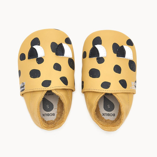 LEOPARD SPOT - Baby Leopard Soft Sole Shoe MUSTARD