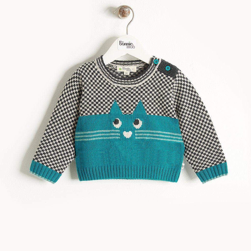 SWEATER - BABY - 3 COLOR (TEAL/PINK/MONCHROME) - MAYFIELD