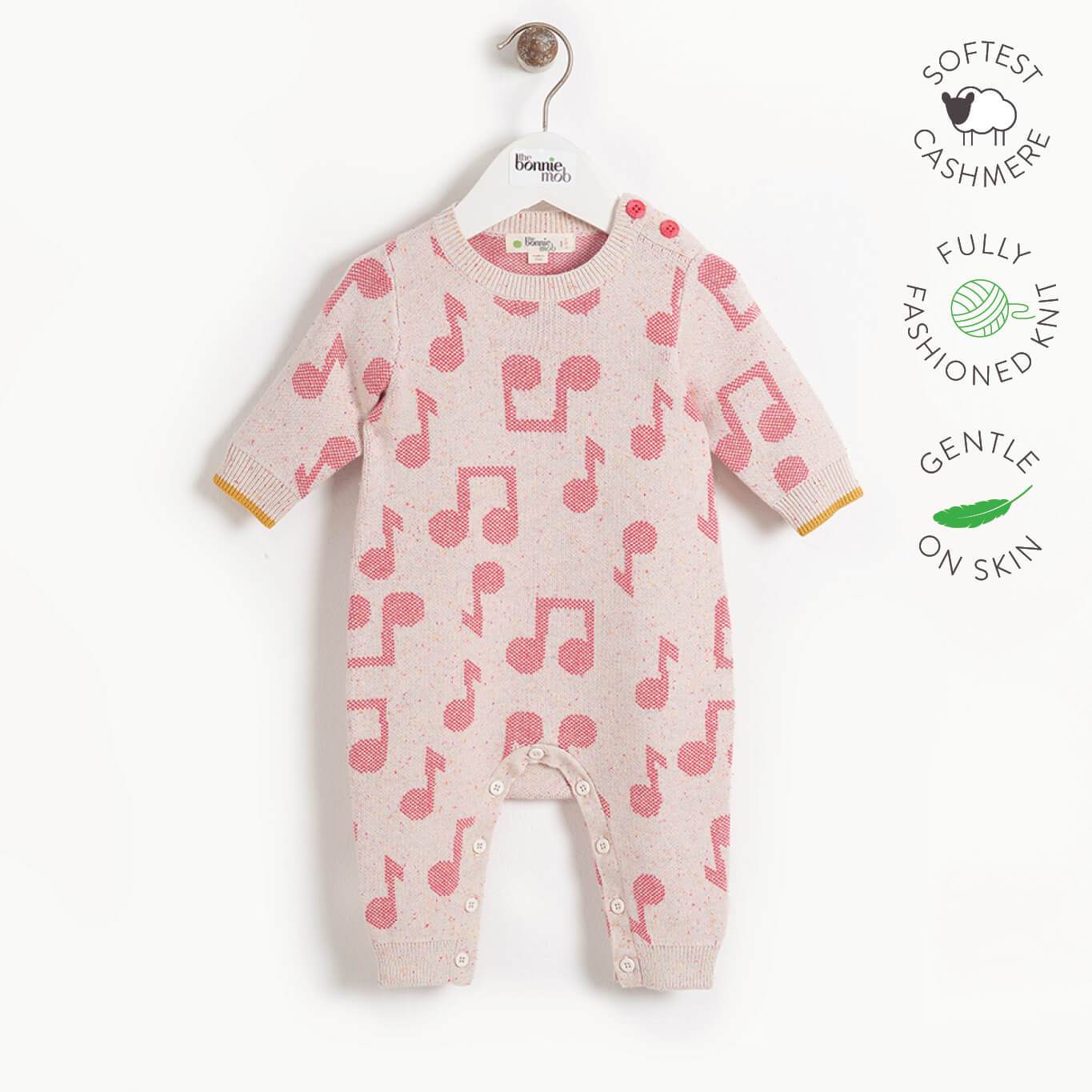 PLAYSUIT - BABY - PINK - RATTLE