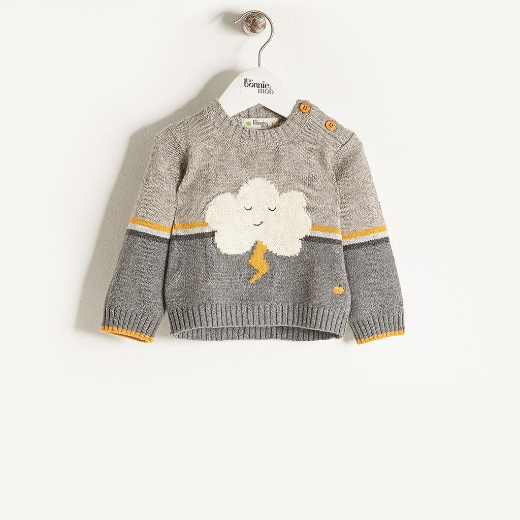 VONNY - Unisex Kids Knitted Flash Cloud Sweater - Teal